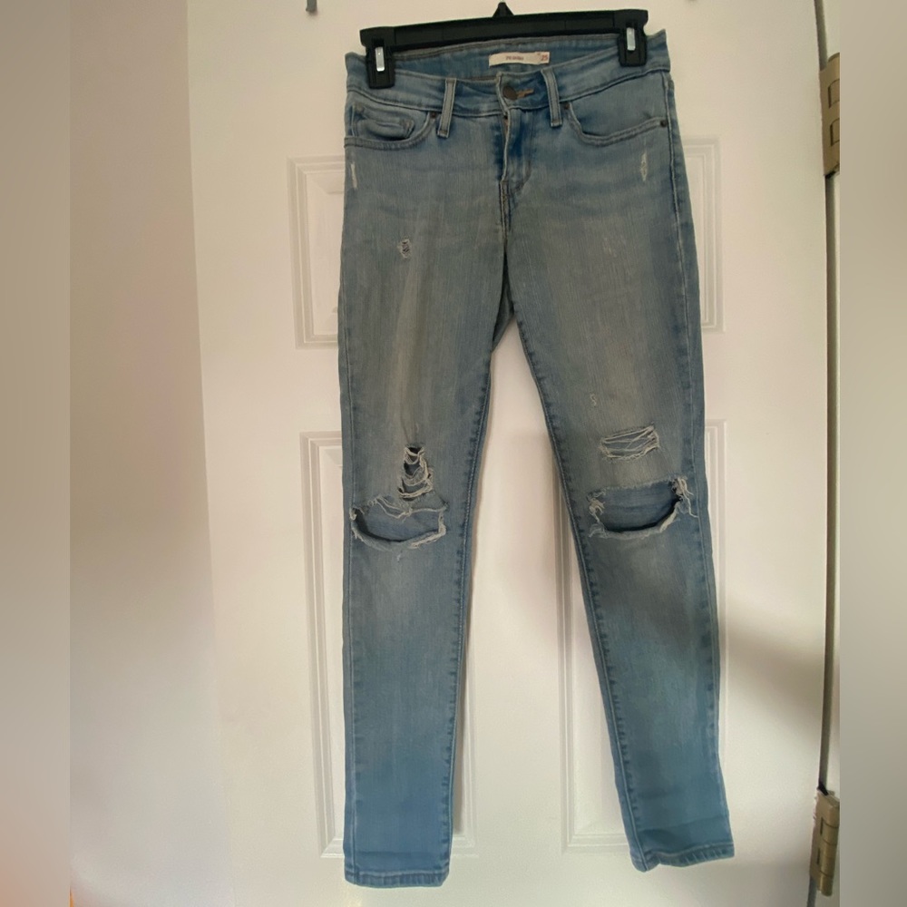 Vintage Levi’s 711 distressed skinny jeans size 25
